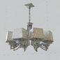 Mantra Akira Pendant Lamp Cromo/Crema 8L - Подвесной - 3D модель - фото 3