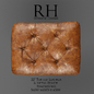 Restoration Hardware/22" Tufted Leather & Metal Bench - Другая мягкая мебель - 3D модель - фото 3