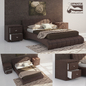 Кровать NUVOLA 1, тумбы ORMA SOFT 2 - Кровати - 3D модель