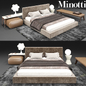 Minotti set - Кровати - 3D модель