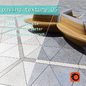 Paving concrete plates triangular HR / street furniture 05 - Брусчатка - 3D модель