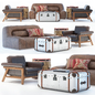 LAZY CHAIR, BENDUM SOFA, GLOBETREKKER AERO, REGIMENT SIDE TABLE, GYRO - Другое - 3D модель