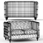 Furniture of America Jada Tufted Loveseat Gray - Диваны - 3D модель - фото 3