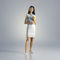 Woman Emily Business Standing 002 - Живые существа - 3D модель
