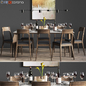 Dinning Set - Стол + стул - 3D модель