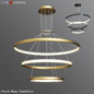 Lamlux nordic uniqe droplight pendant ring chandeliers - Подвесной - 3D модель