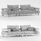 Laskasas Davis sofa - Диваны - 3D модель - фото 3