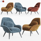 Swoon Lounge - Fredericia Furniture - Кресла - 3D модель