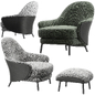 Angie armchair footstool by Minotti - Кресла - 3D модель