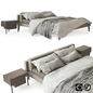 Floyd Hi Bed and Bedside Stilt by Living Divani - Кровати - 3D модель