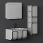 Nplus Golf 80 Bathroom Cabinet Set - Мебель - 3D модель - фото 3