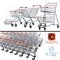 Shopping cart Pack / Корзина покупок - Магазин - 3D модель