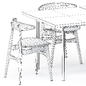 CH322 DINING TABLE and CH33P CH33T CHAIR by Carl Hansen & Son - Стол + стул - 3D модель - фото 5