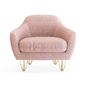 Pink Velvet Lily Armchair - Кресла - 3D модель - фото 2