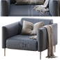 Кресло TUXEDO PNO 96x100x h77 - Кресла - 3D модель