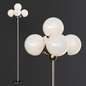 Modo Floor Lamp 5 Globes Bronze and Cream Glass - Торшеры - 3D модель