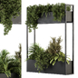 indoor Plant Set 209 - indoor Plant Box on stand - Комнатные - 3D модель - фото 2