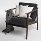 Mid century show wood chair 01 - Кресла - 3D модель - фото 2