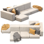 Living Divani Extra Wall Sofa - Диваны - 3D модель - фото 2