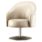 Amanda leather armchair / Круглое кожаное кресло - Кресла - 3D модель - фото 2