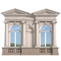 Классический фасад с фронтоном и колоннами.Classic facade with pediment - Элемент фасада - 3D модель - фото 2