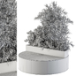 Urban Furniture / Architecture Bench with Plants- Set 19 - Городская среда - 3D модель - фото 5