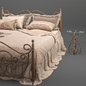 Wrought iron bed - Кровати - 3D модель - фото 3