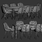 Chipman Chair Eiles Table Dining Set - Стол + стул - 3D модель - фото 3