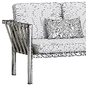 Jibe 3 Seat Outdoor Sofa - Диваны - 3D модель - фото 3