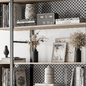 Wood and Metal Shelves Decorative - Rack Set 12 - Стеллаж - 3D модель - фото 3