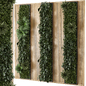 Indoor Wall Vertical Garden in Wooden Base - Set 525 - Фитостены - 3D модель