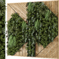 Indoor Wall  Vertical Garden in Wooden Base - Set 568 - Фитостены - 3D модель