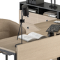 Manager Desk Wood and Black - Office Furniture 291 - Офисная мебель - 3D модель - фото 5