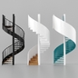Spiral staircases - Лестницы - 3D модель - фото 3