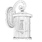 Quoizel Crusade 11" High Earth Black Outdoor Wall Light - Уличный - 3D модель - фото 2