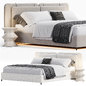 Tatlin soft bed By Minotti - Кровати - 3D модель
