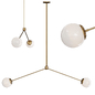 Modo Pendant 2 Globes Brushed Brass and Cream Glass - Подвесной - 3D модель