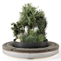 Backyard and Landscape Set Bush and Tree - Set 1282 - Уличные - 3D модель
