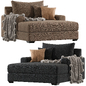 Big Sur Square Arm Upholstered Grand Chaise Lounge N_54 - Кресла - 3D модель