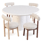 Dining Set: Lulu and Georgia (Sol Table and Ross Chairs) - Стол + стул - 3D модель - фото 2