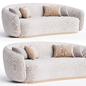 White Boucle Tub Sofa | OROA Waylon - Диваны - 3D модель