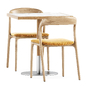 Neva chairs by Artisan and Briscola table by Miniforms - Стол + стул - 3D модель - фото 3