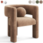 Sculpt Warm Beige Velvet Accent Chair - Кресла - 3D модель - фото 6