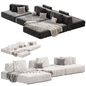 NIVEAUX NEW Modular floor Sofa Set By lemamobili, живаны - Диваны - 3D модель - фото 2