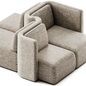 Saba Italia GALA Modular fabric sofa Composition 2 - Диваны - 3D модель - фото 4
