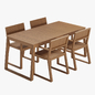 Комплект Emili table и Emili chairs от Kave Home - Стол + стул - 3D модель
