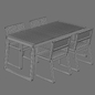 Комплект Emili table и Emili chairs от Kave Home - Стол + стул - 3D модель - фото 5