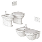 Ceramica Catalano Canova Royal WC - Унитаз и Биде - 3D модель - фото 5
