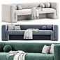 MATRA DEEP TEAL VELVET SOFA BY CB2 - Диваны - 3D модель