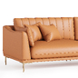 Luxury Simple Modern Leather Sofa - Диваны - 3D модель - фото 2